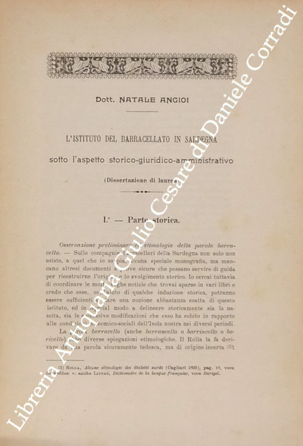 L'istituto del Barracellato in Sardegna