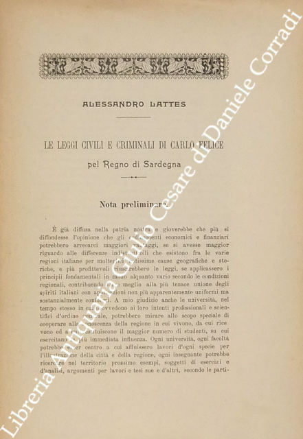 Le leggi civili e criminali di Carlo Felice pel Regno di Sardegna