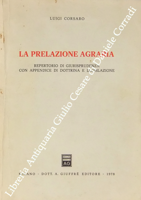 La prelazione agraria