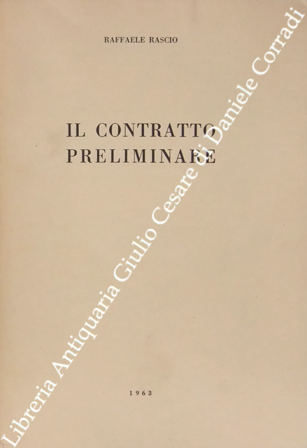 Il contratto preliminare