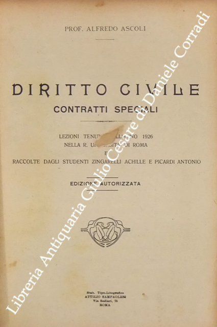 Diritto civile. Contratti speciali