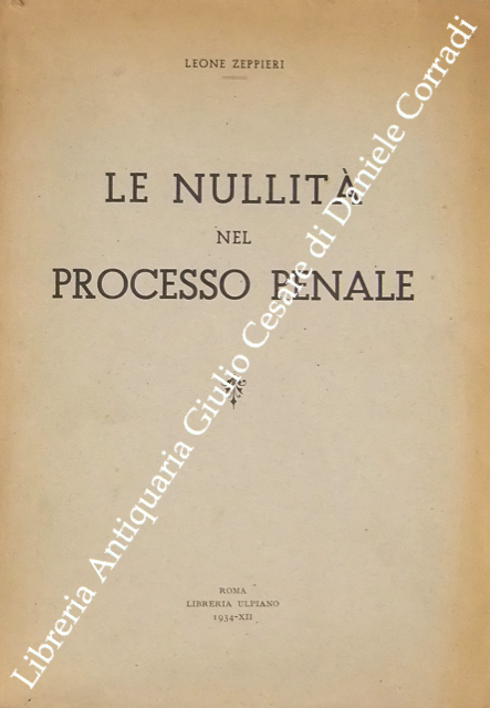 Le nullità nel processo penale
