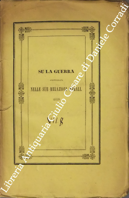Su la guerra considerata nelle sue relazioni morali