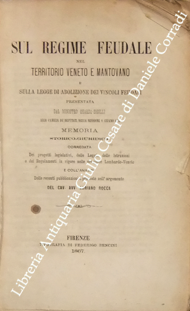 Sul regime feudale nel territorio veneto e mantovano