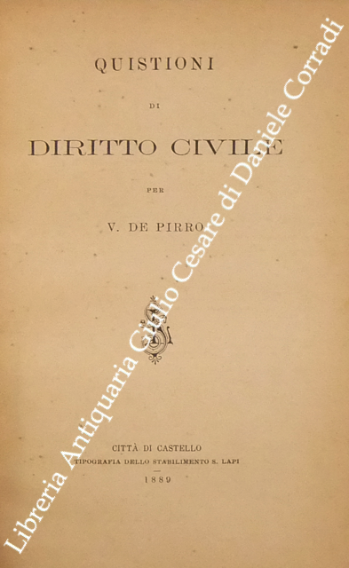 Quistioni di diritto civile