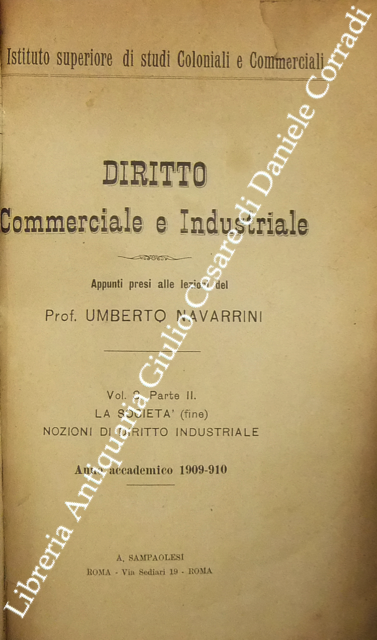 Appunti di diritto commerciale e Industriale