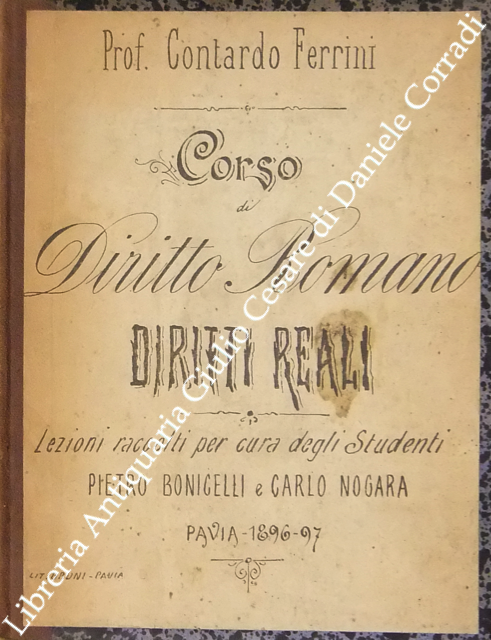 Corso di Diritto Romano. Diritti reali