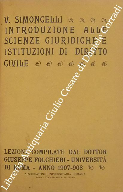 Introduzione alle scienze giuridiche e istituzioni di diritto civile