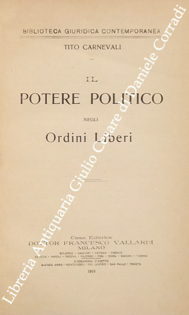 Il potere politico negli ordini liberi