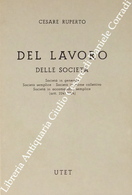 Del lavoro delle società.