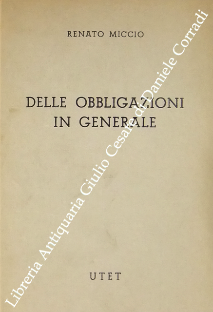 Delle obbligazioni in generale
