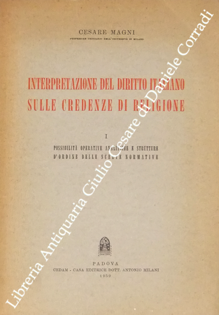 Interpretazione del diritto italiano sulle credenze di religione