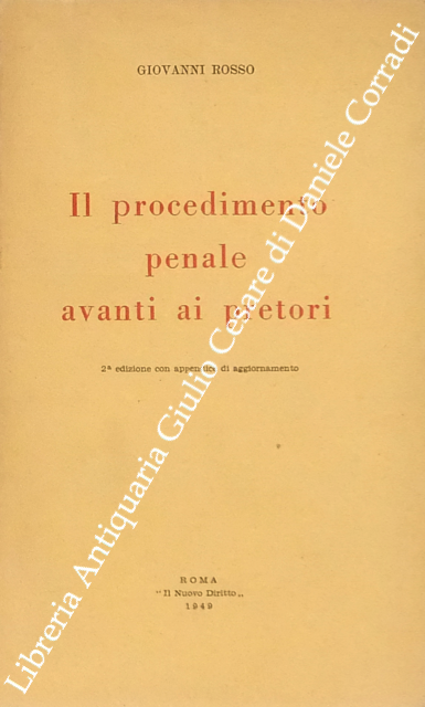 Il procedimento penale avanti ai pretori