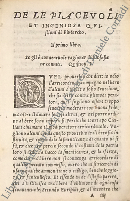 Le piaceuoli et ingeniose questioni di Plutarcho