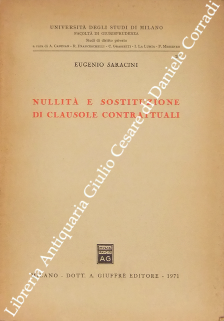 Nullità e sostituzione di clausole contrattuali