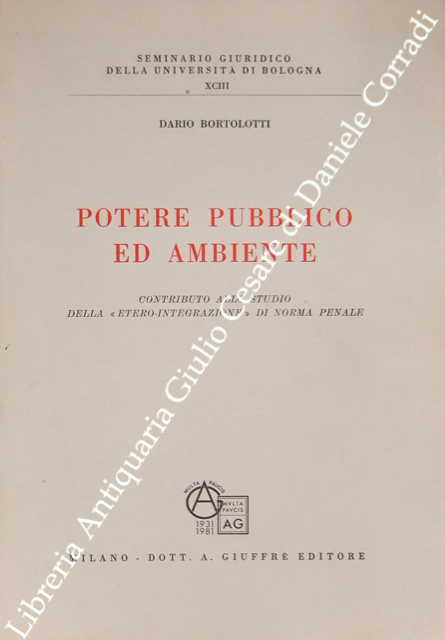 Potere pubblico ed ambiente