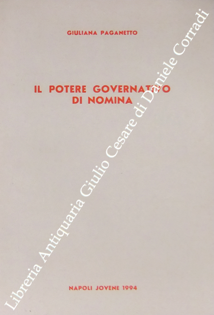 Il potere governativo di nomina