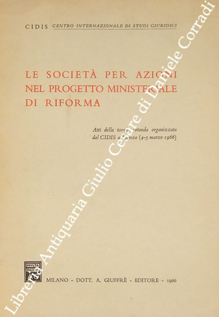 Le società per azioni nel progetto ministeriale di riforma
