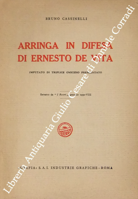 Arringa in difesa di Ernesto De Vita