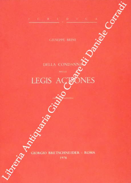 Della condanna nelle Legis Actiones