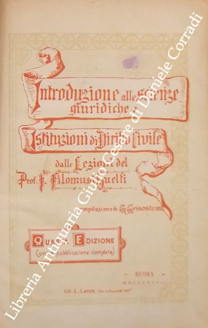 Introduzione alle scienze giuridiche e Istituzioni di diritto civile