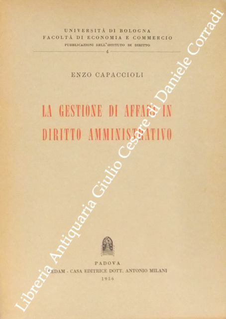 La gestione di affari in diritto amministrativo