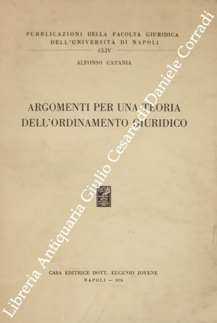 Argomenti per una teoria dell'ordinamento giuridico