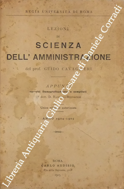 Lezioni di scienza dell'amministrazione