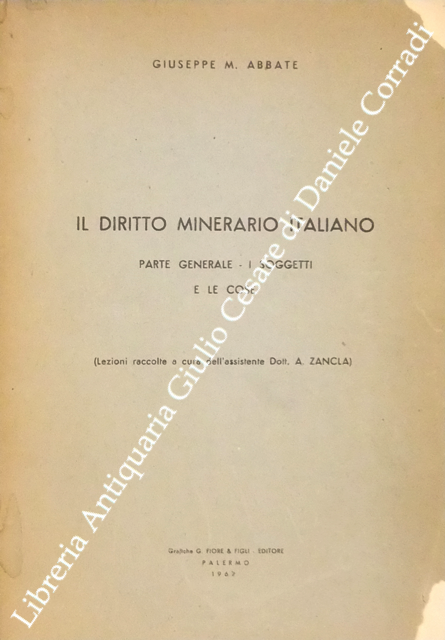Il diritto minerario italiano