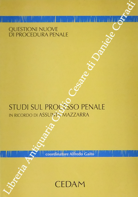 Studi sul processo penale in ricordo di Assunta Mazzarra