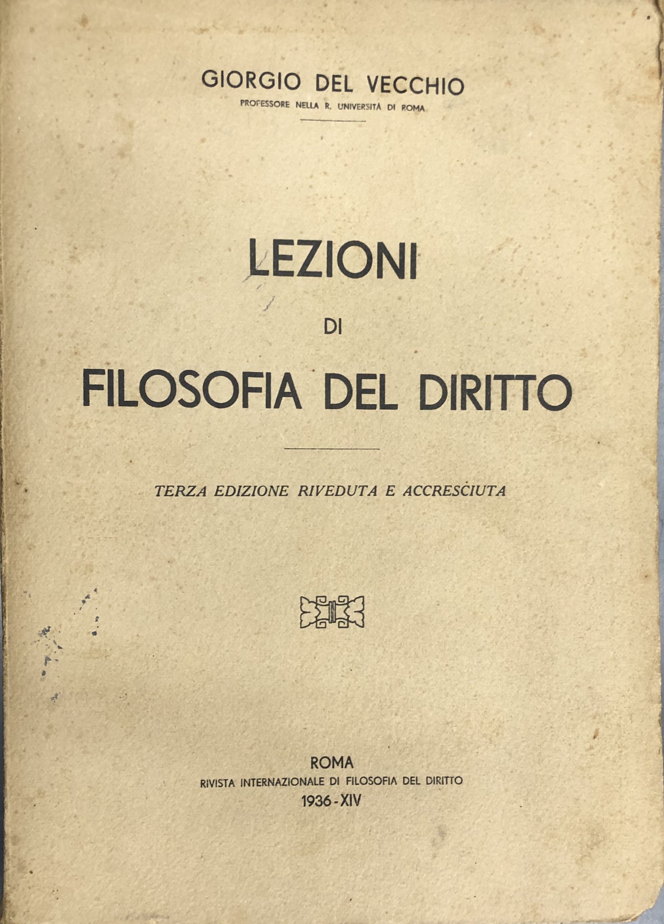 Lezioni di filosofia del diritto