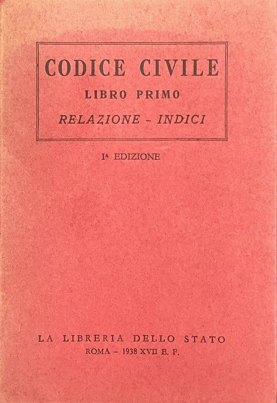 Codice civile. Libro primo