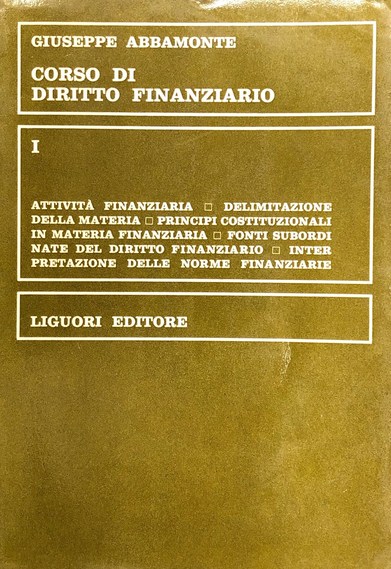 Corso di diritto finanziario