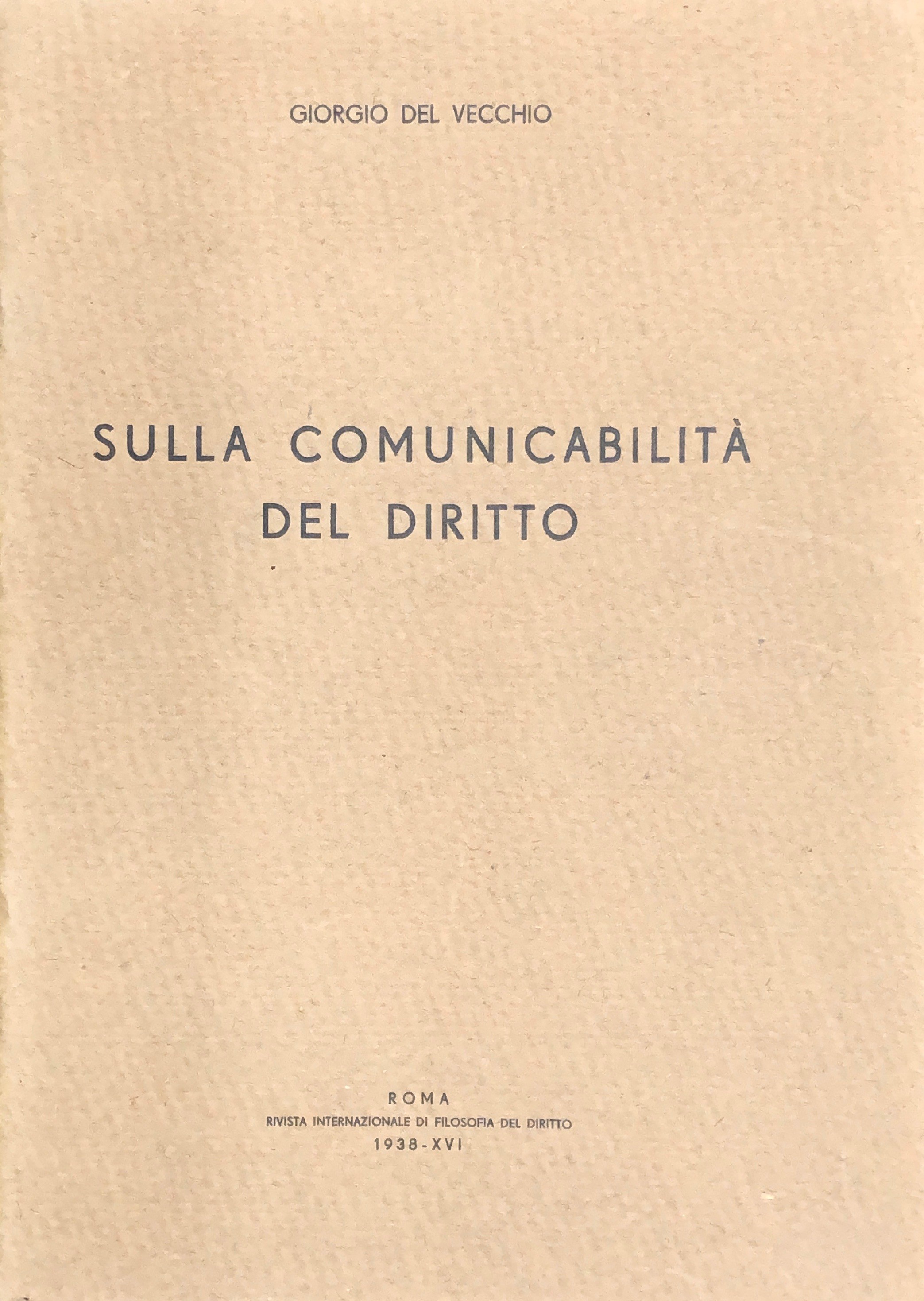 Sulla comunicabilità del diritto