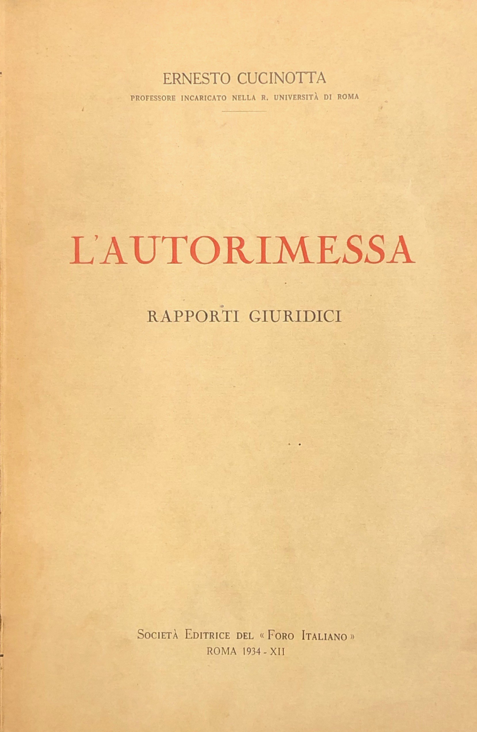 L'autorimessa