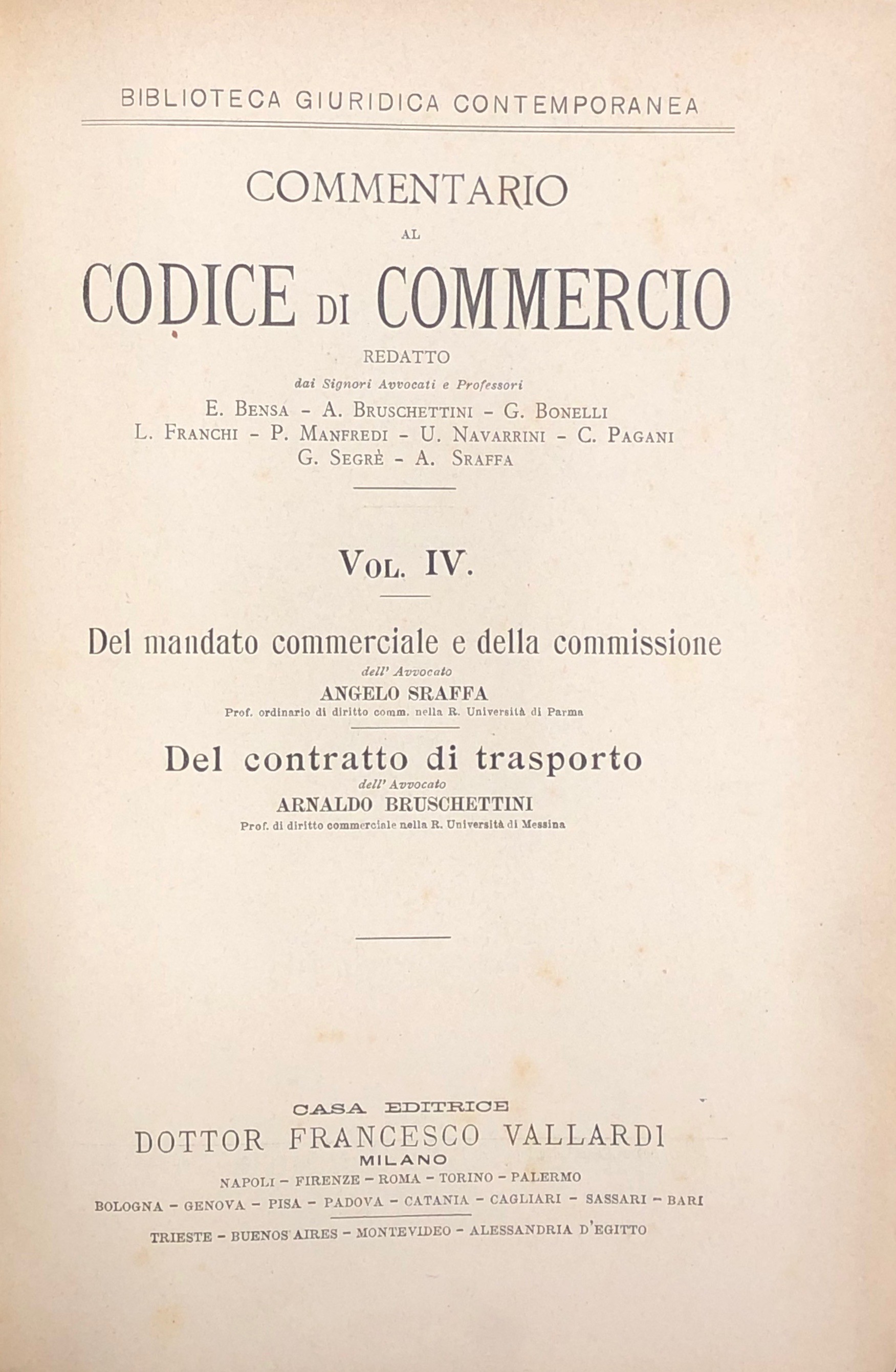 Del mandato commerciale e della commissione