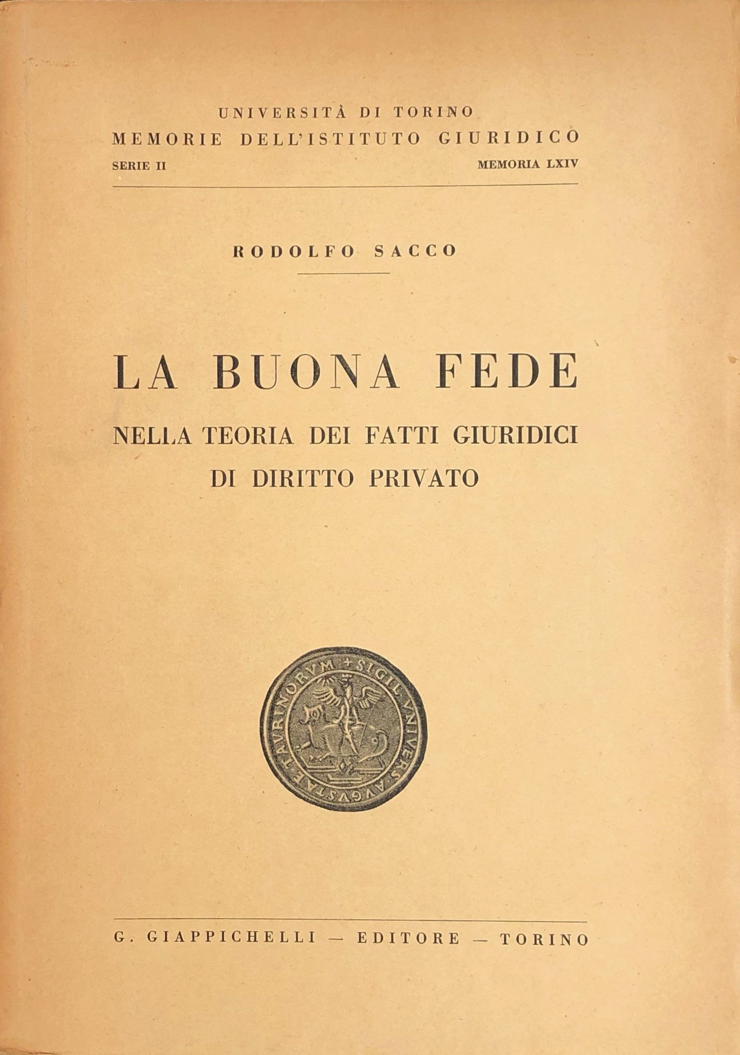 La buona fede nella teoria dei fatti giuridici