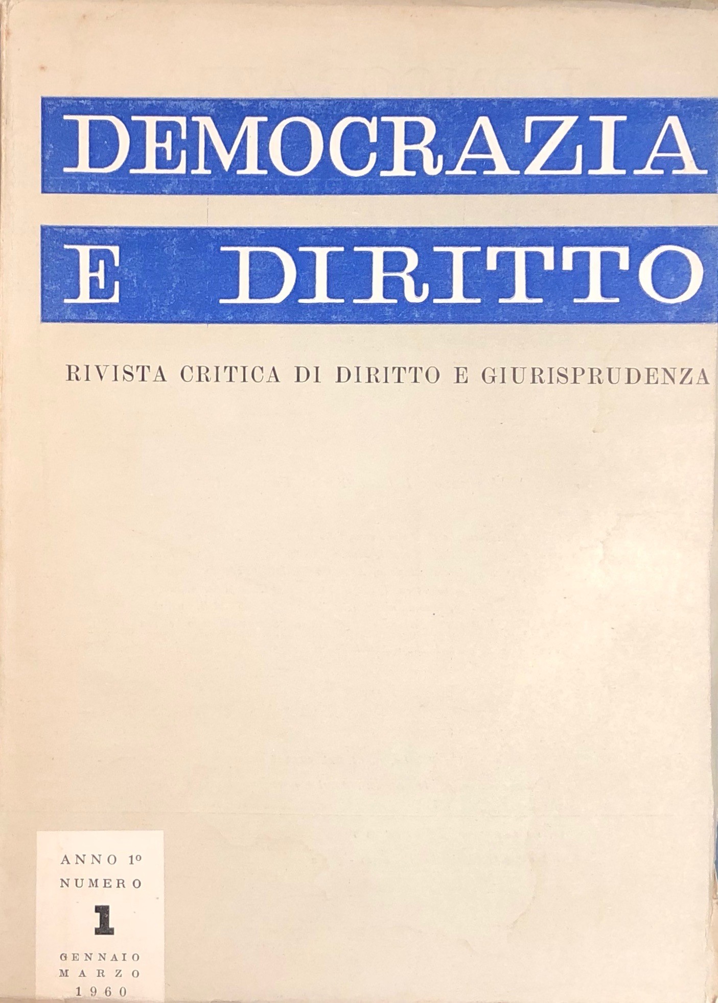 Democrazia e diritto