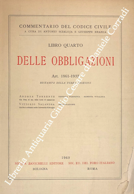 Rendita perpetua. Rendita vitalizia. Assicurazione. Art. 1861-1932