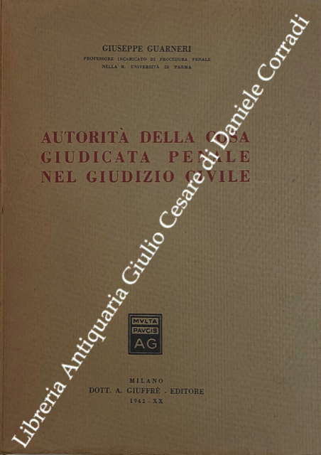 Autorità della cosa giudicata penale nel giudizio civile