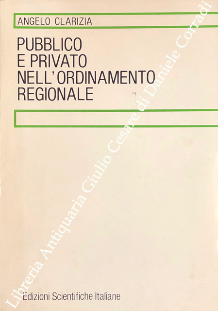 Pubblico e privato nell'ordinamento regionale
