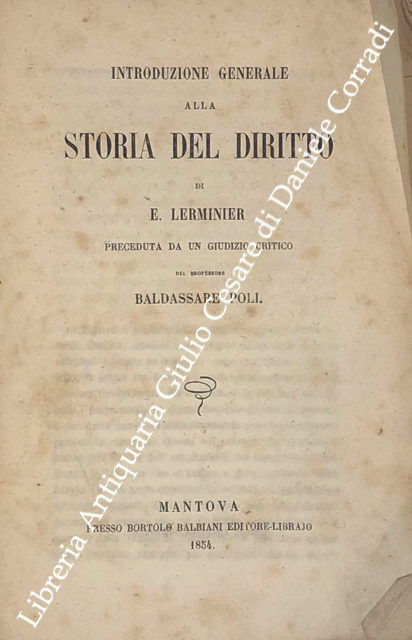 Introduzione generale alla storia del diritto 