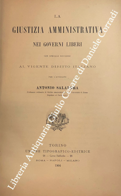 La giustizia amministrativa nei governi liberi