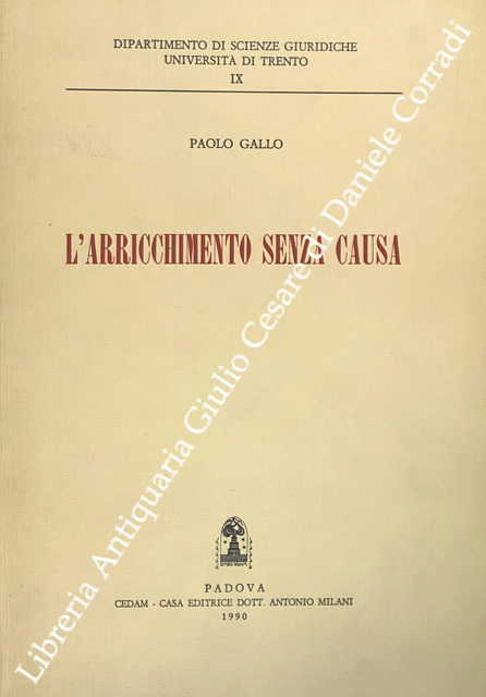 L'arricchimento senza causa