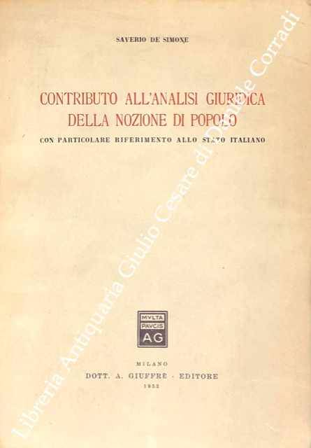 Contributo all'analisi giuridica della nozione di popolo
