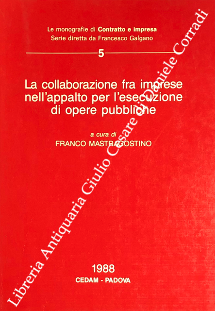 La collaborazione fra imprese nell'appalto per l'esecuzione di opere pubbliche
