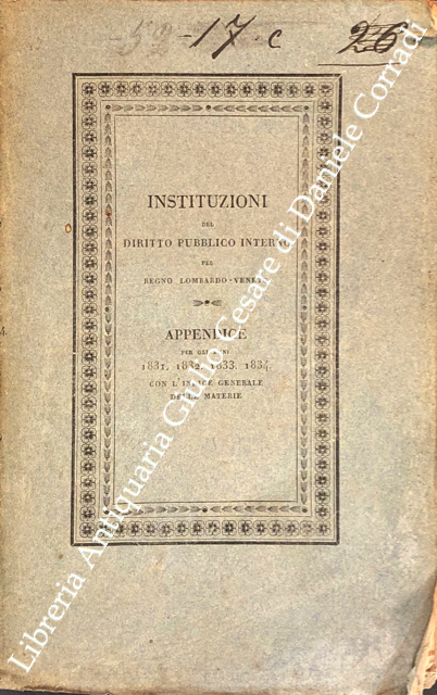 Instituzioni del diritto pubblico interno pel Regno Lombardo-Veneto