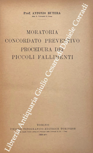 Moratoria concordato preventivo