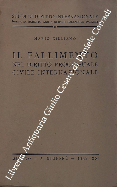 Il fallimento nel diritto processuale civile internazionale