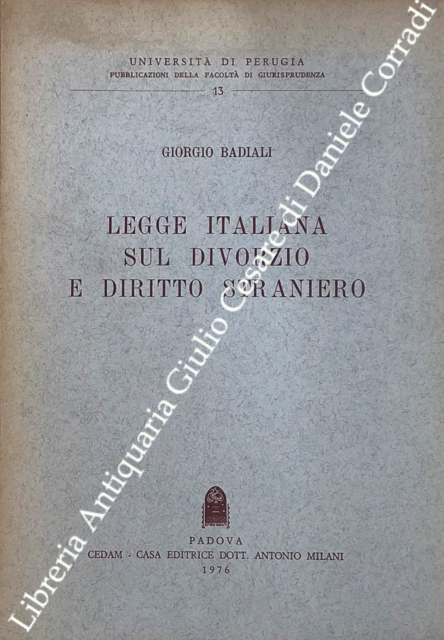 Legge italiana sul divorzio e diritto straniero
